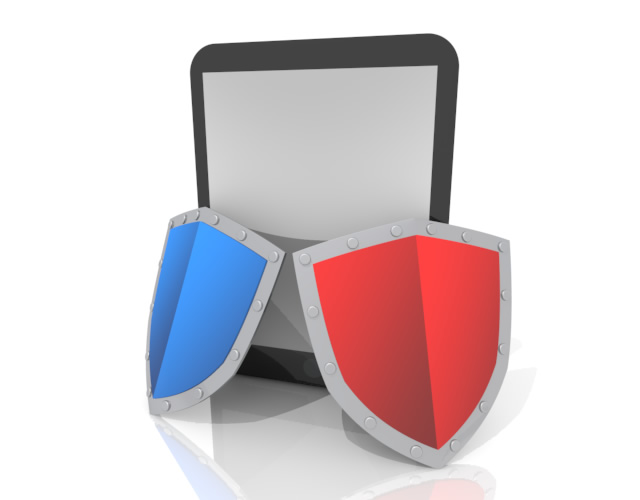 セキュリティ対策タブレットPC - スマホ / イラスト / アプリケーション / 写真 / フリー素材 / モバイル / フォト / サーバー / ネット