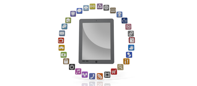 Tablet --Popular application --Smartphone / Illustration / Application / Photo / Free material / Mobile / Photo / Server / Net
