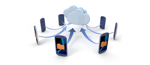 Cloud-Sync-Smartphone-Smartphone / Illustration / Application / Photo / Free Material / Mobile / Photo / Server / Net